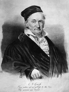數學家 卡爾·弗里德里希·高斯 （Johann Carl Friedrich Gauß）